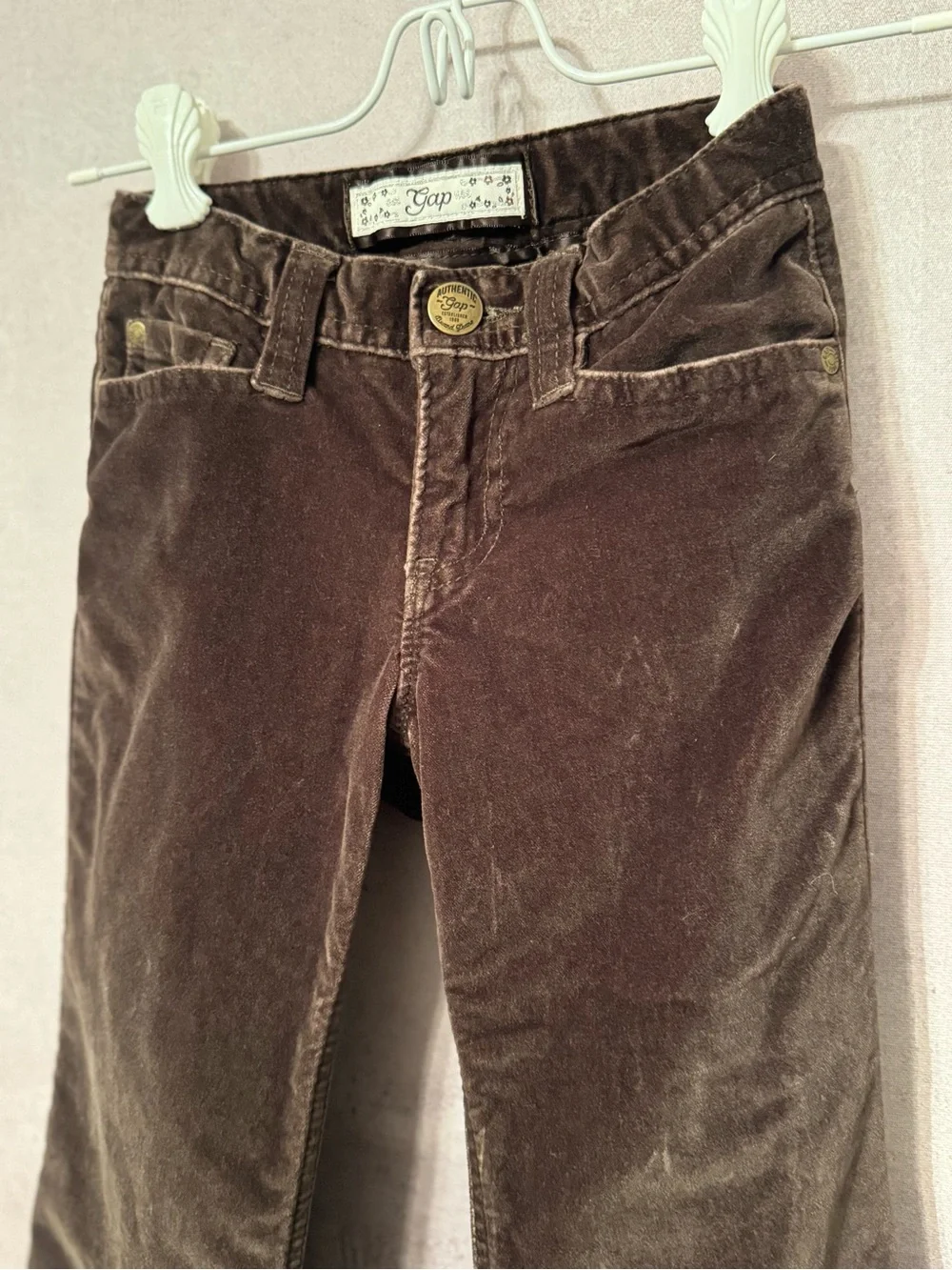 Vintage GAP Kids Velvet Flare Jeans / Size 7 Slim